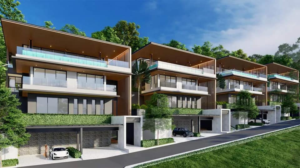La Vista Villas — Multi-level hillside villas with pools on the upper terraces