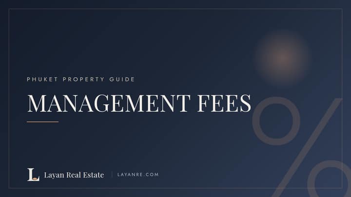 Property management fees in Phuket — how the 60/40 pool split and owner costs add up, branded guide cover