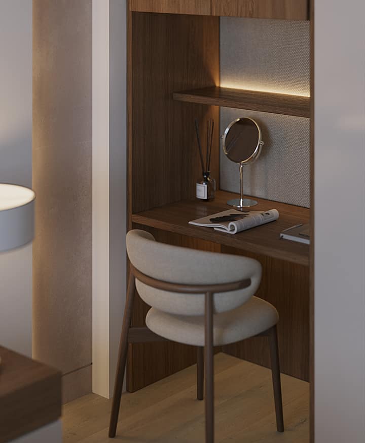 1-bedroom apartment work area, Layan Green Park