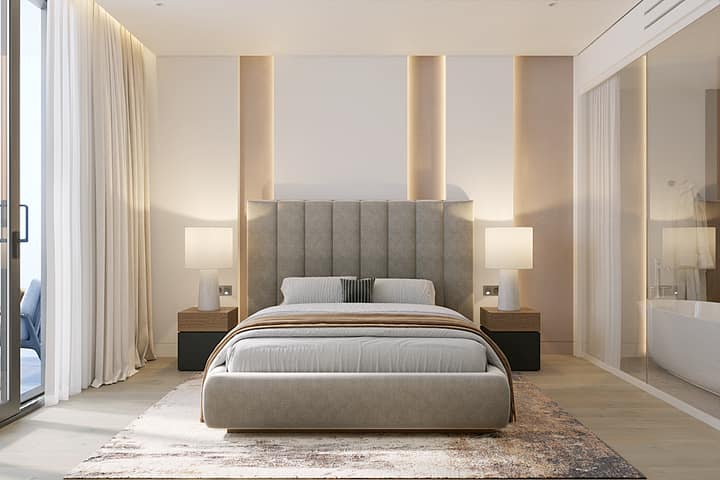 2-bedroom apartment master bedroom, Layan Green Park